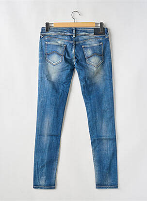 Blugi skinny efect uzat decolorat talie joasă albastru TIFFOSI femeie