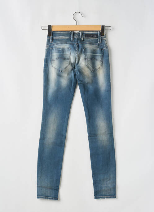 Blugi cu croială slim efect uzat decolorat talie joasă albastru TIFFOSI femme