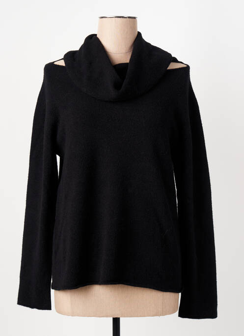 Pulover cu guler înalt elasticitate mâneci lungi negru CARTA LIBERA femme