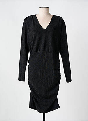Rochie midi mâneci lungi mâneci lungi negru ICHI femeie