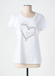 Tricou croială cambrată mâneci scurte alb LIU JO femme