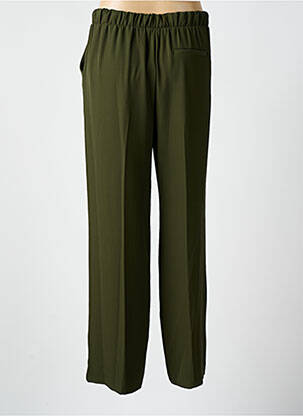 Pantalon drept țesătură crep mărime normală verde IMPERIAL femeie