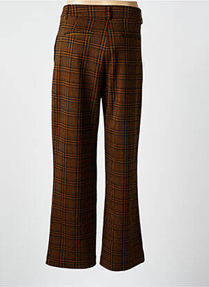 Pantalon drept talie cu cleme mărime normală maro ICHI femeie