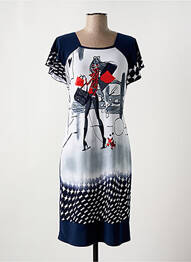 Rochie scurtă mâneci scurte mâneci scurte albastru GEVANA femme