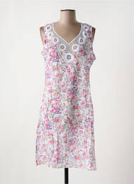 Rochie midi imprimeu floral fără mâneci alb LA PLUS BELLE femme