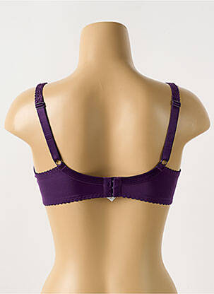 Sutien efect material satinat sutien cupe întregi cu decolteu înalt violet BARBARA femeie