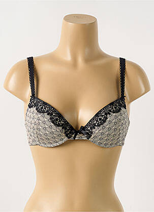 Sutien efect material satinat top sutien modelat negru BARBARA femeie