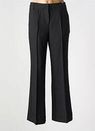Pantalon larg țesătură crep talie înaltă negru ORAIJE femeie