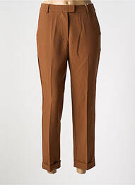 Pantalon 7/8 talie înaltă talie înaltă maro ORAIJE femeie