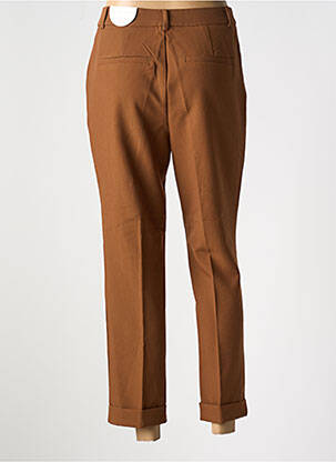 Pantalon 7/8 talie înaltă talie înaltă maro ORAIJE femeie