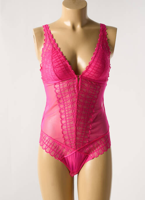 Body de lenjerie închidere cu agrafă roz MEY femme