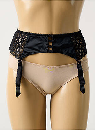 Corset/jartieră efect material satinat negru SIMONE PERELE femeie