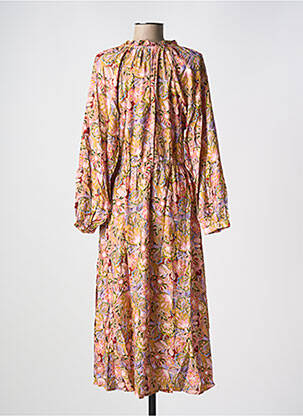 Rochie lungă mâneci lungi mâneci lungi roz LA PETITE ETOILE femeie