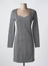 Rochie scurtă mâneci lungi mâneci lungi gri ICHI femeie