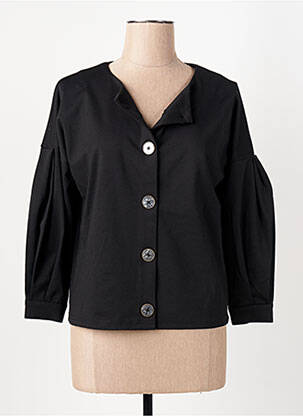 Jachete casual guler rotund negru ICHI femeie
