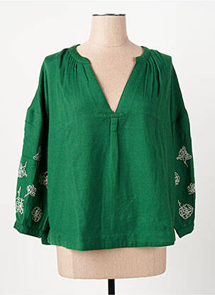 Bluză mâneci lungi mâneci lungi verde LEON & LEONIE femeie