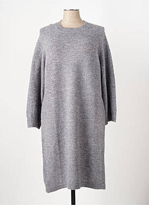 Rochie midi mâneci lungi mâneci lungi gri B.YOUNG femeie