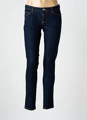 Blugi skinny țesătură brută talie joasă albastru GUESS femeie