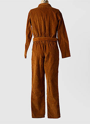 Salopetă-pantalon guler de bluză mâneci lungi maro LA PETITE ETOILE femeie