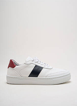 Adidași material neted vârf rotund alb TOMMY HILFIGER bărbat