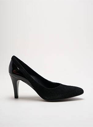 Pantofi cu toc material neted toc de 7 la 9 cm negru KARSTON femeie