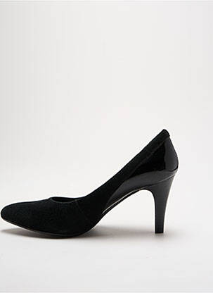 Pantofi cu toc material neted toc de 7 la 9 cm negru KARSTON femeie