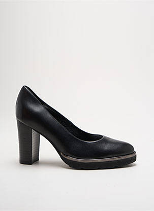 Pantofi cu toc țesătură satinată toc de 7 la 9 cm negru MYMA femeie