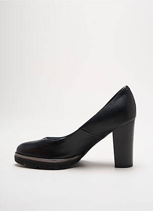 Pantofi cu toc țesătură satinată toc de 7 la 9 cm negru MYMA femeie