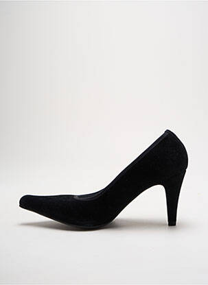 Pantofi cu toc nubuc toc de 7 la 9 cm negru MYMA femeie