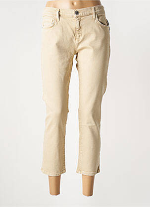 Blugi cu croială slim bej CURRENT ELLIOTT femeie