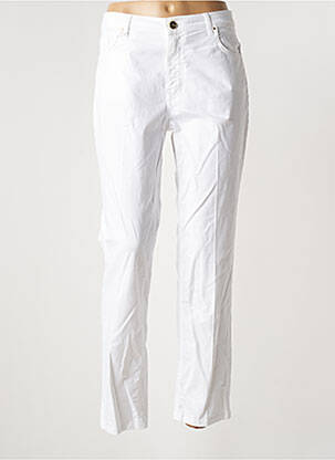 Pantalon slim țesătură poplin mărime normală alb KOCCA femeie