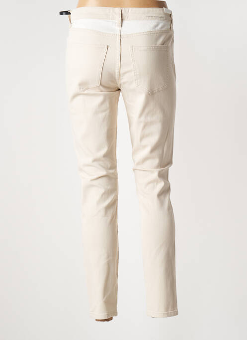 Blugi cu croială slim bej CURRENT ELLIOTT femeie
