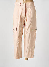 Pantalon cargo croială dreaptă talie înaltă roz KOCCA femme