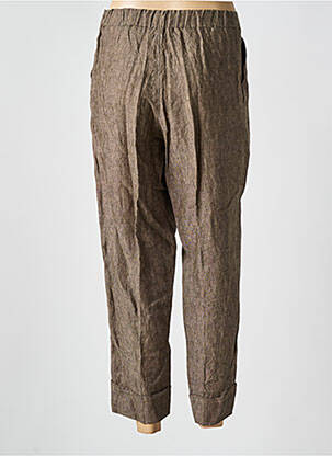 Pantalon drept talie înaltă talie înaltă maro O'MER femeie