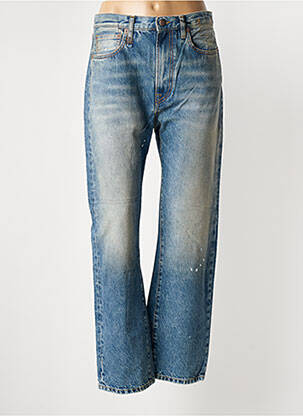 Blugi cu croială dreaptă albastru R13 femeie