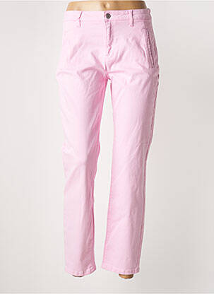 Pantalon chino roz SELECTED femeie