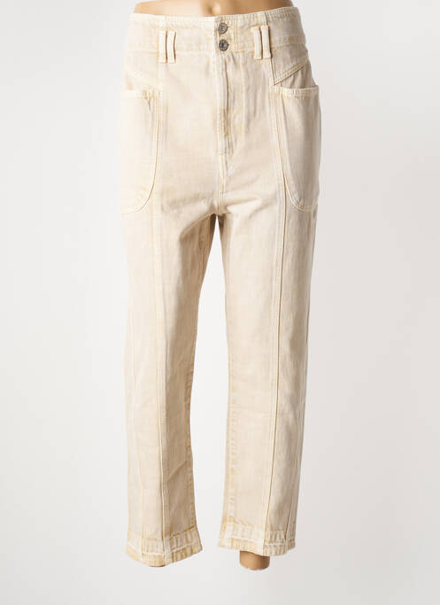 Blugi cu croială dreaptă bej ISABEL MARANT femeie