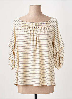Tricou mâneci 3/4 mâneci 3/4 bej LA FEE MARABOUTEE femeie