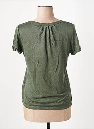 Tricou guler în v mâneci scurte verde MKT STUDIO femeie