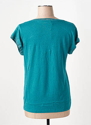 Tricou guler în v mâneci scurte albastru LA FEE MARABOUTEE femeie
