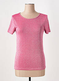 Tricou elasticitate mâneci scurte roz LA FEE MARABOUTEE femme