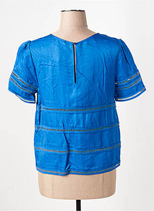 Top mâneci scurte mâneci scurte albastru SUNCOO femeie