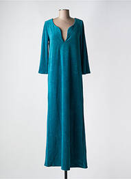 Rochie lungă croială evazată mâneci 3/4 albastru MA PETITE PLAGE femeie