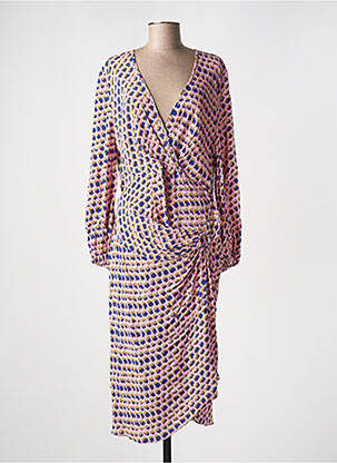 Rochie lungă mâneci lungi mâneci lungi roz DIANE VON FURSTENBERG femeie