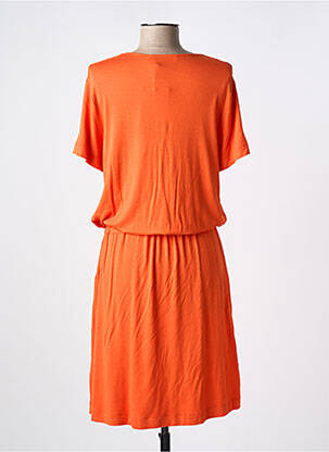 Rochie midi mâneci scurte mâneci scurte portocalie LA FEE MARABOUTEE femeie