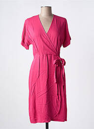 Rochie midi mâneci scurte mâneci scurte roz LA FEE MARABOUTEE femme