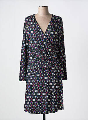 Rochie midi imprimeu fantezie mâneci lungi negru LA FEE MARABOUTEE femeie