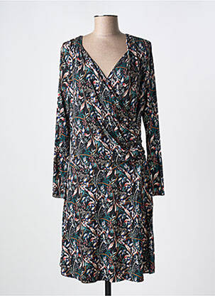 Rochie midi imprimeu fantezie mâneci lungi negru LA FEE MARABOUTEE femeie