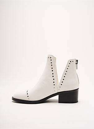 Botine/ghete material neted toc de 4 la 6 cm alb STEVE MADDEN femeie