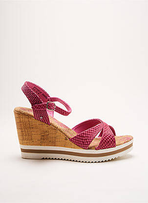 Sandale/pantofi decupați toc platformă toc de 7 la 9 cm roz PANAMA JACK femeie